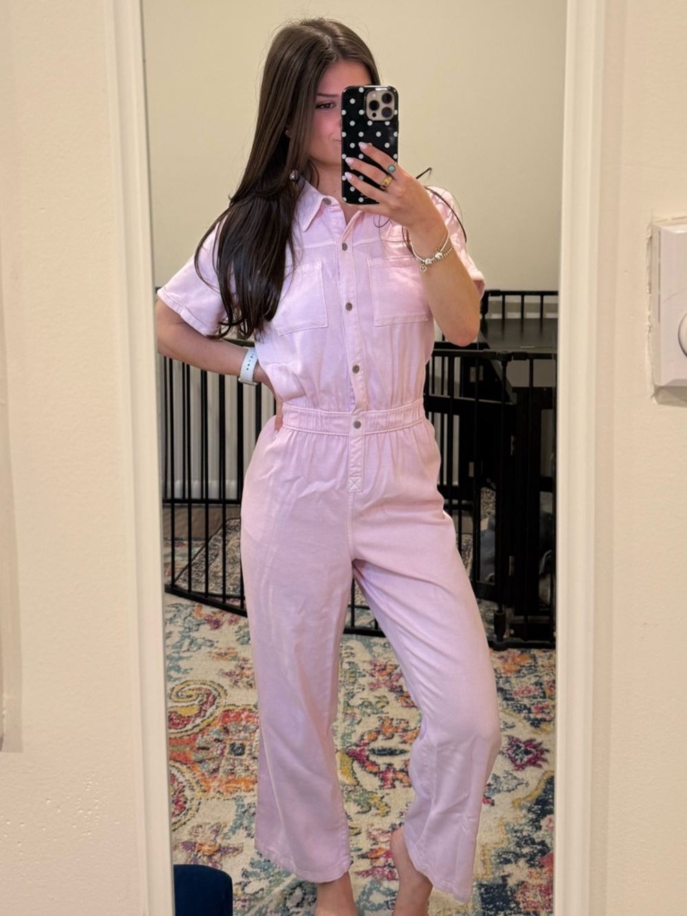 Women's Pink Utility Jumpsuit